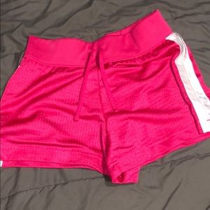 Pink gym shorts